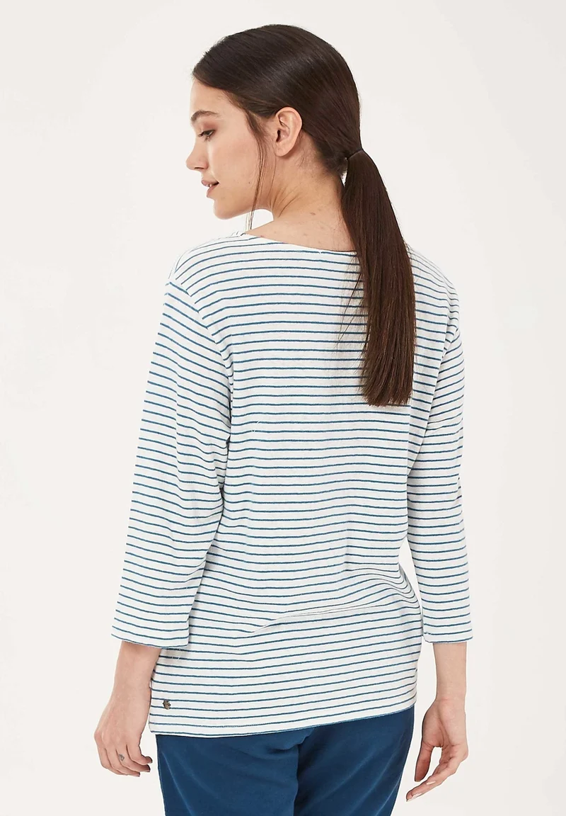 Longsleeve aus Bio-Baumwolle mit Leinen