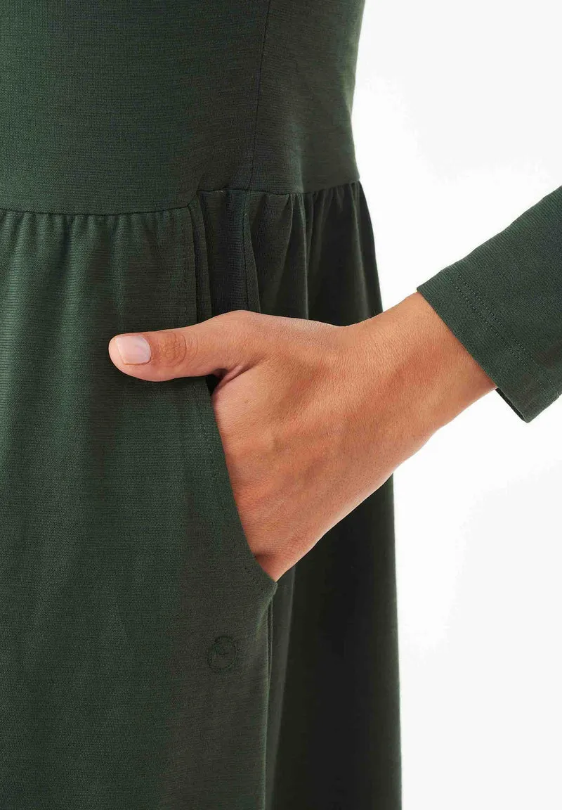 Langarm-Jerseykleid aus Bio-Baumwolle