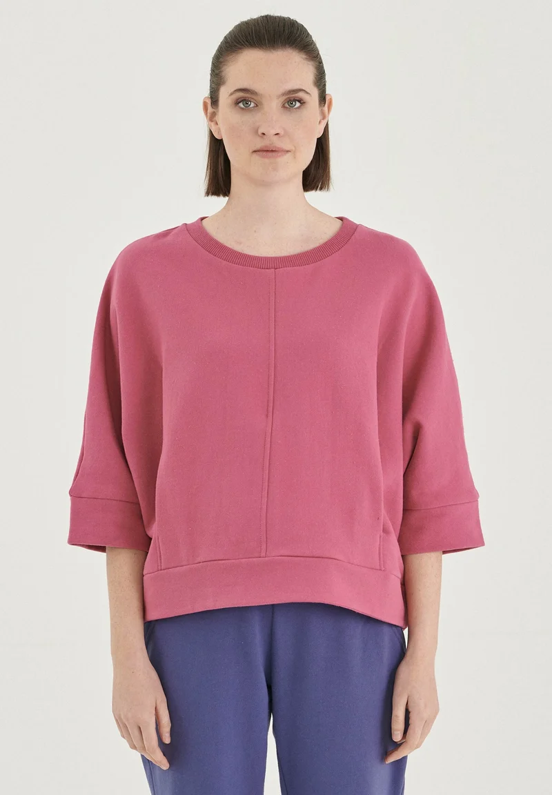 Sweatshirt aus Bio-Baumwolle mit 3/4-Ärmeln
