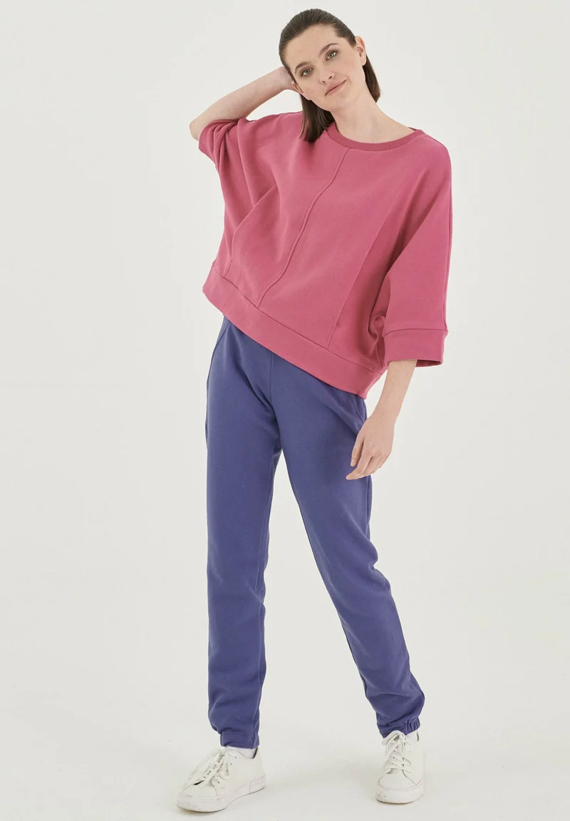 Sweatshirt aus Bio-Baumwolle mit 3/4-Ärmeln