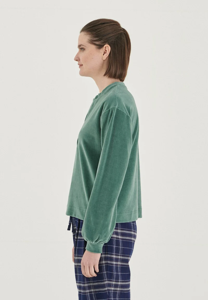 Samtbluse aus Bio-Baumwolle