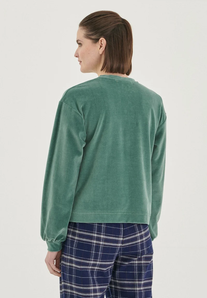 Samtbluse aus Bio-Baumwolle