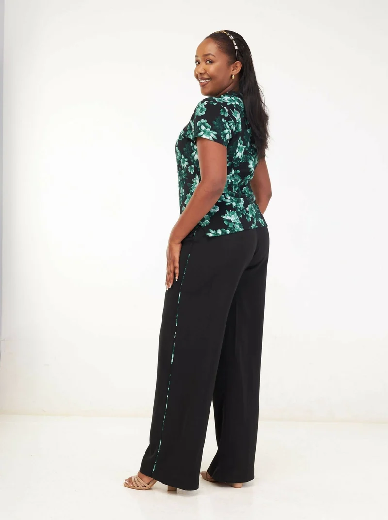 Kakiba Collecion Achieng Two Piece - Green / Black