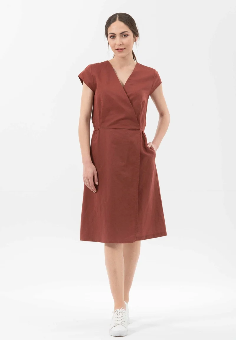 Kleid aus Leinen mit Bio-Baumwolle