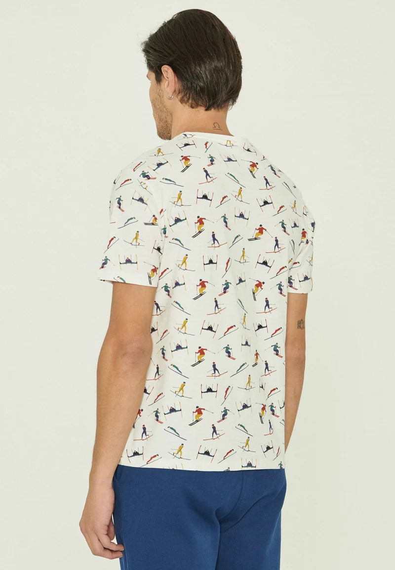 T-Shirt aus Bio-Baumwolle mit Allover-Print