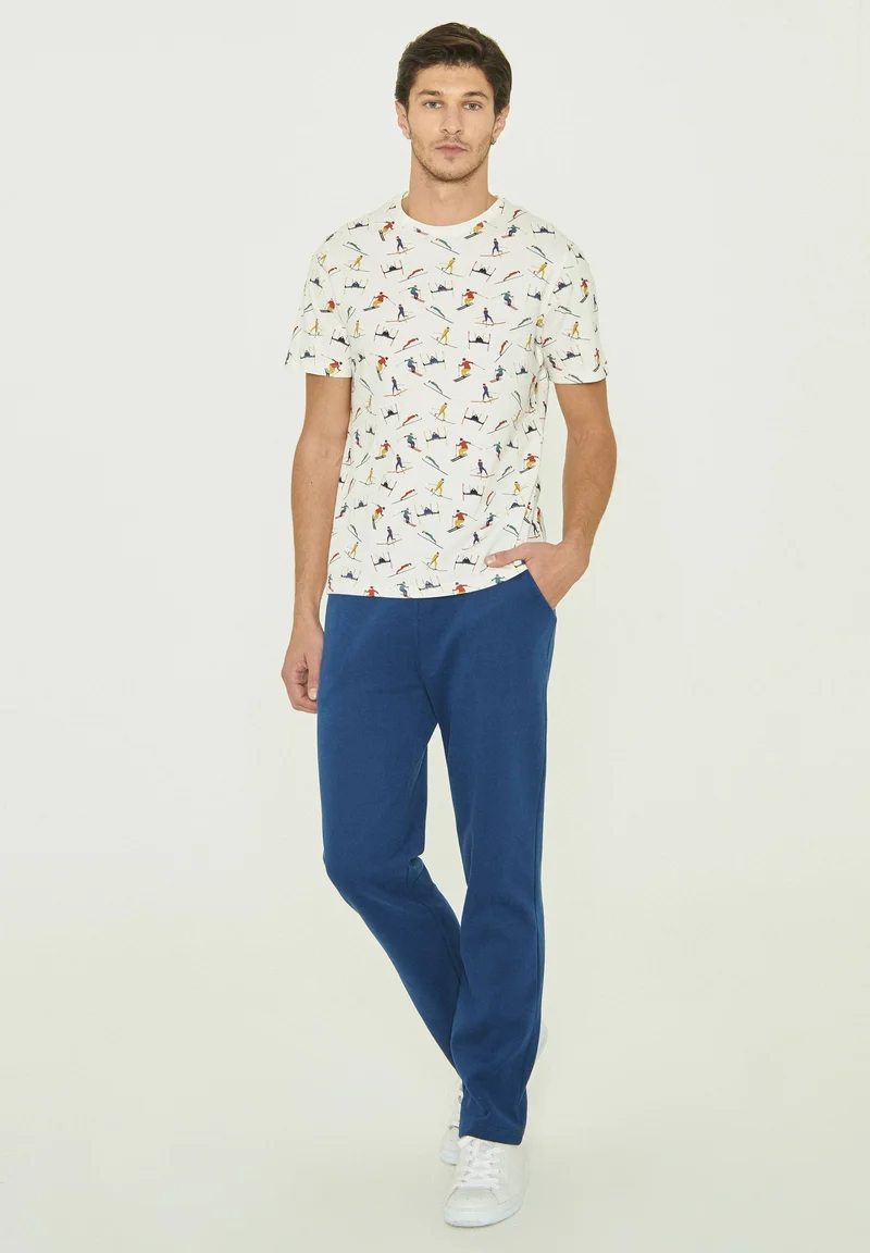 T-Shirt aus Bio-Baumwolle mit Allover-Print