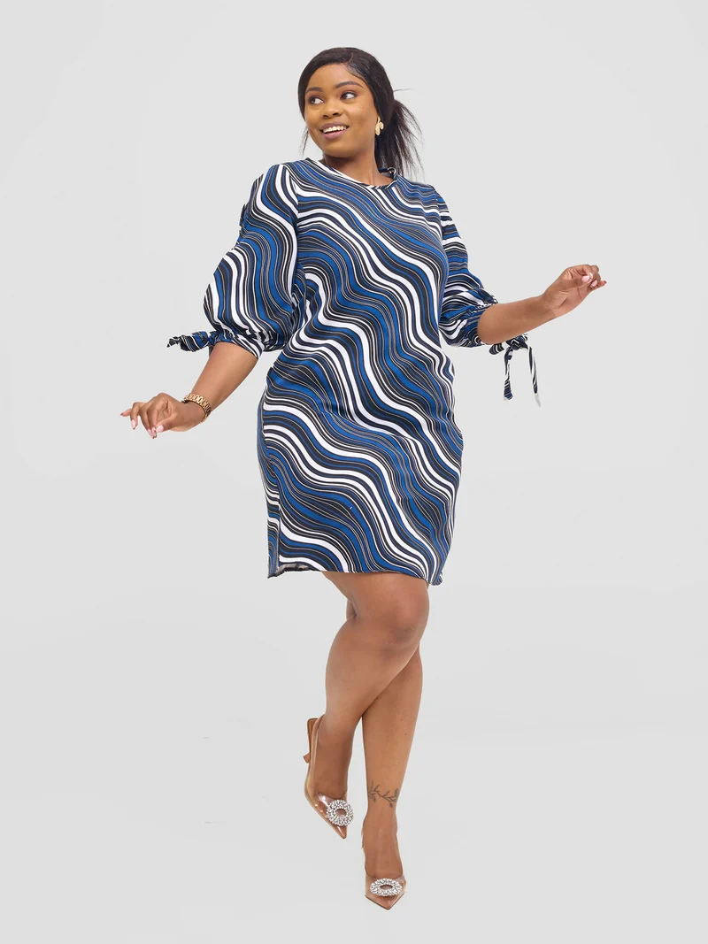 Salok Wear Gulu Dress - Blue Print