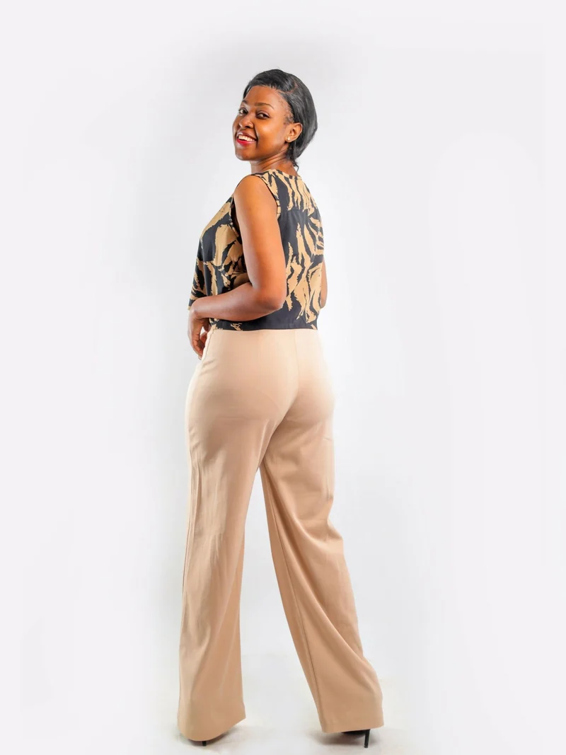 Liliadly Zibra Crop Top - Mustard