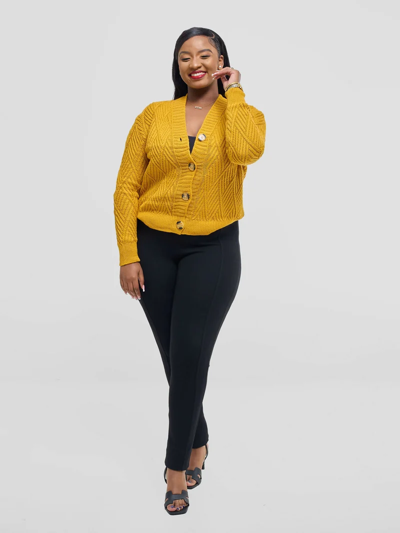 The Fashion Frenzy Button Cardigan - Yellow