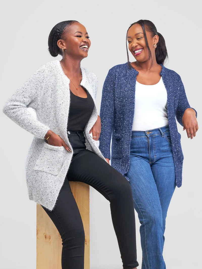 The Fashion Frenzy Waterfall Cardigan - Navy Blue