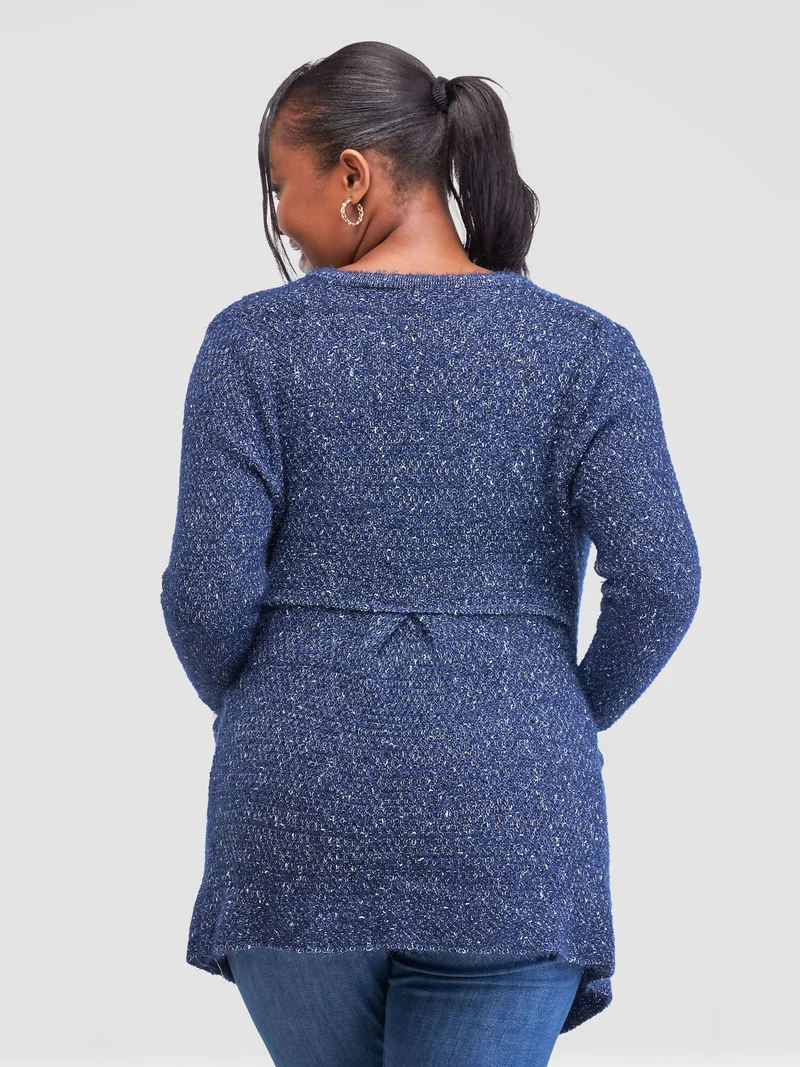 The Fashion Frenzy Waterfall Cardigan - Navy Blue