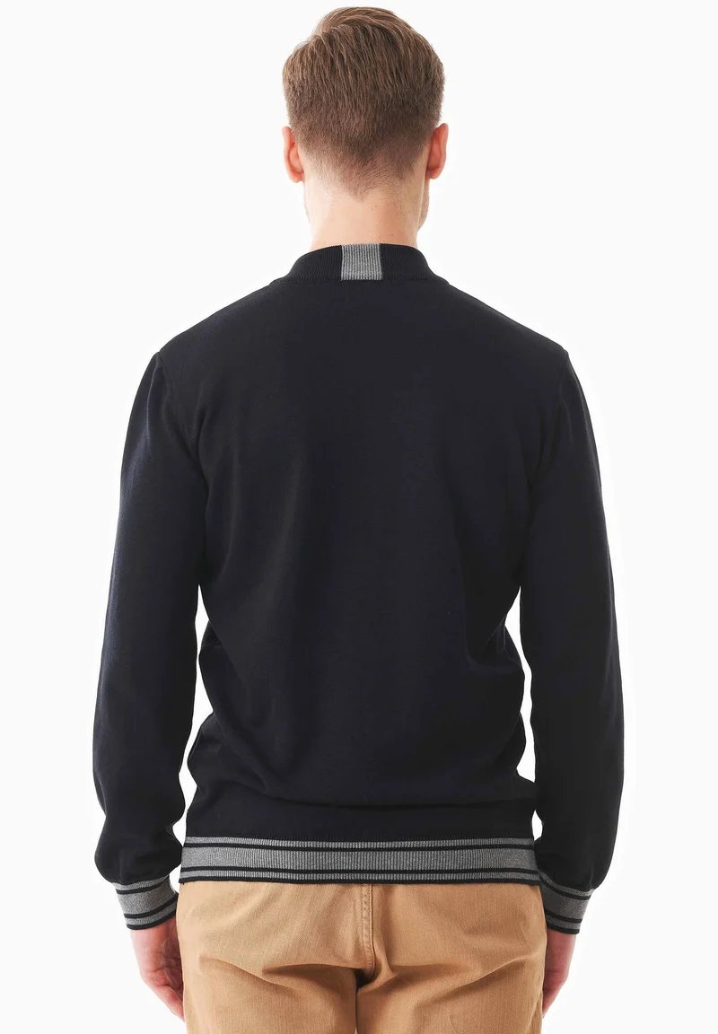Pullover aus Bio-Baumwolle mit Troyerkragen