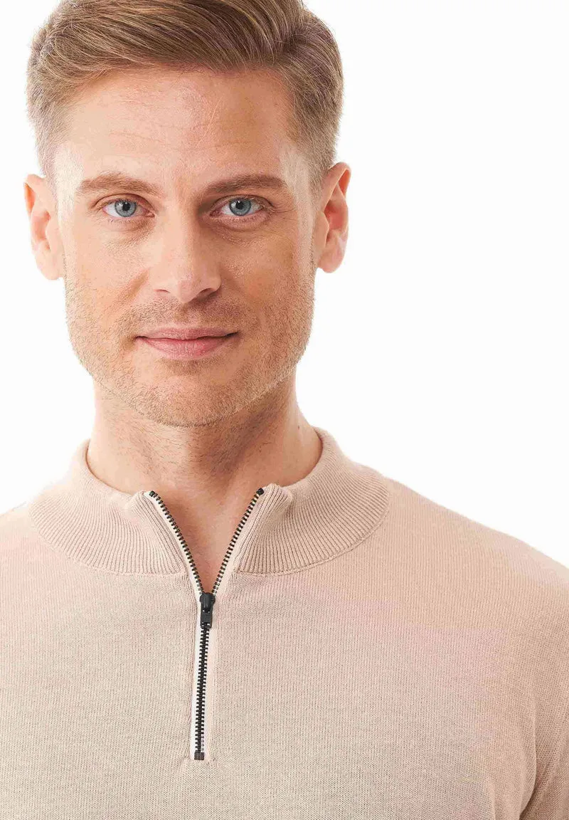 Pullover aus Bio-Baumwolle mit Troyerkragen