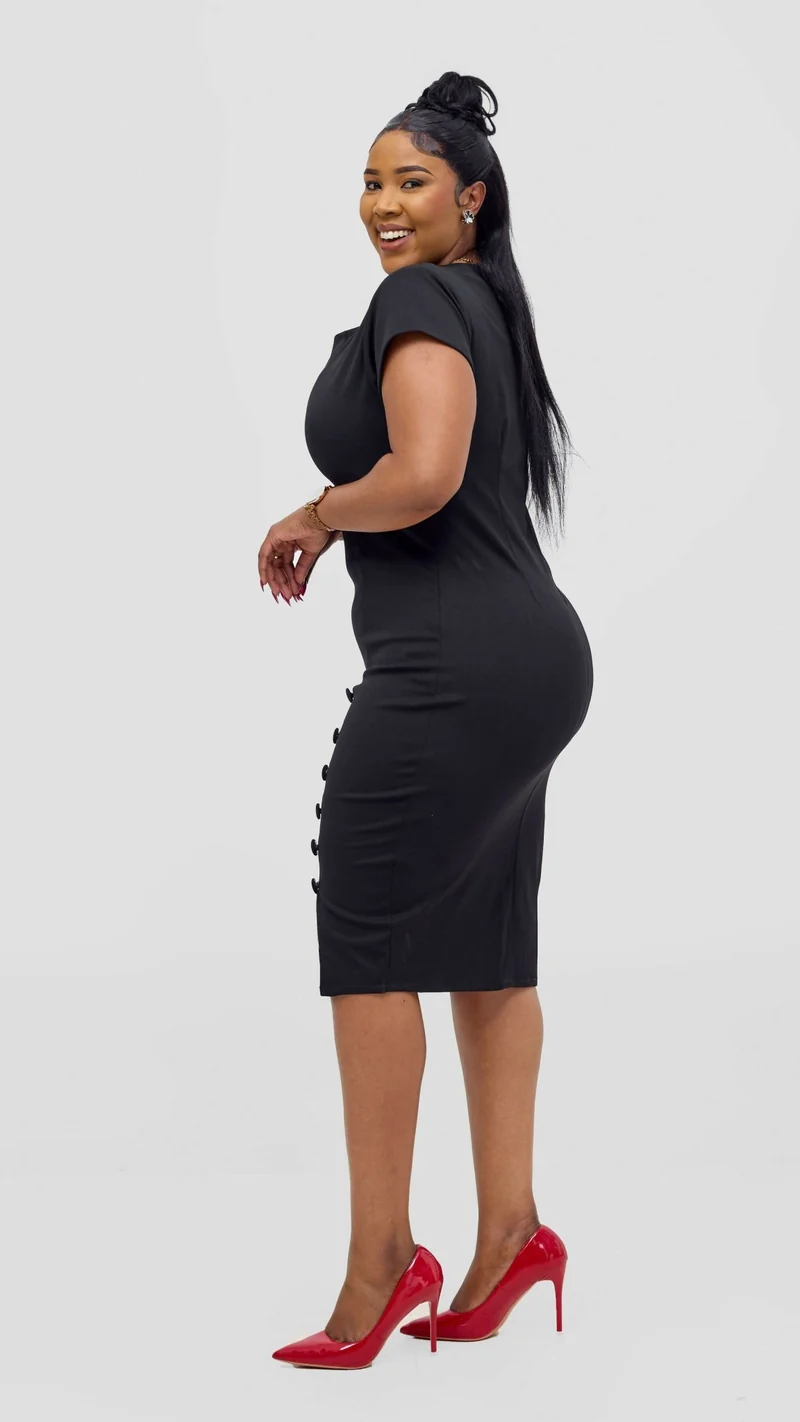 Kakiba Collections Curvy Plus Size Rachael Dress - Black
