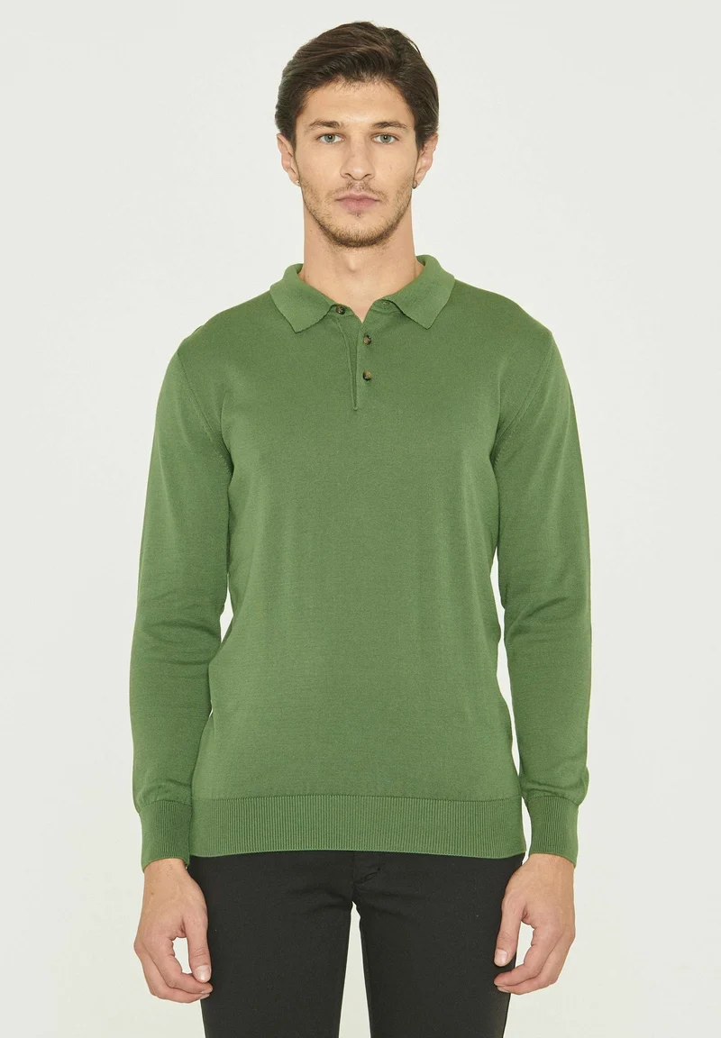 Polokragenpullover aus Bio-Baumwolle