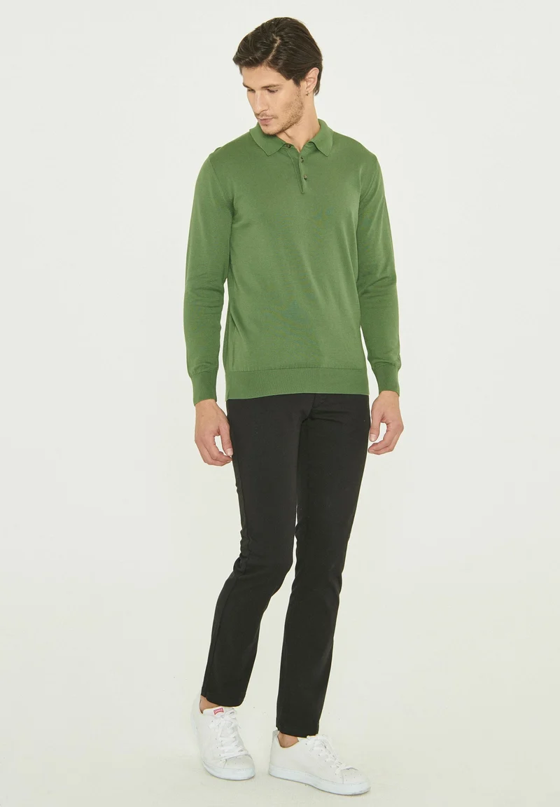 Polokragenpullover aus Bio-Baumwolle