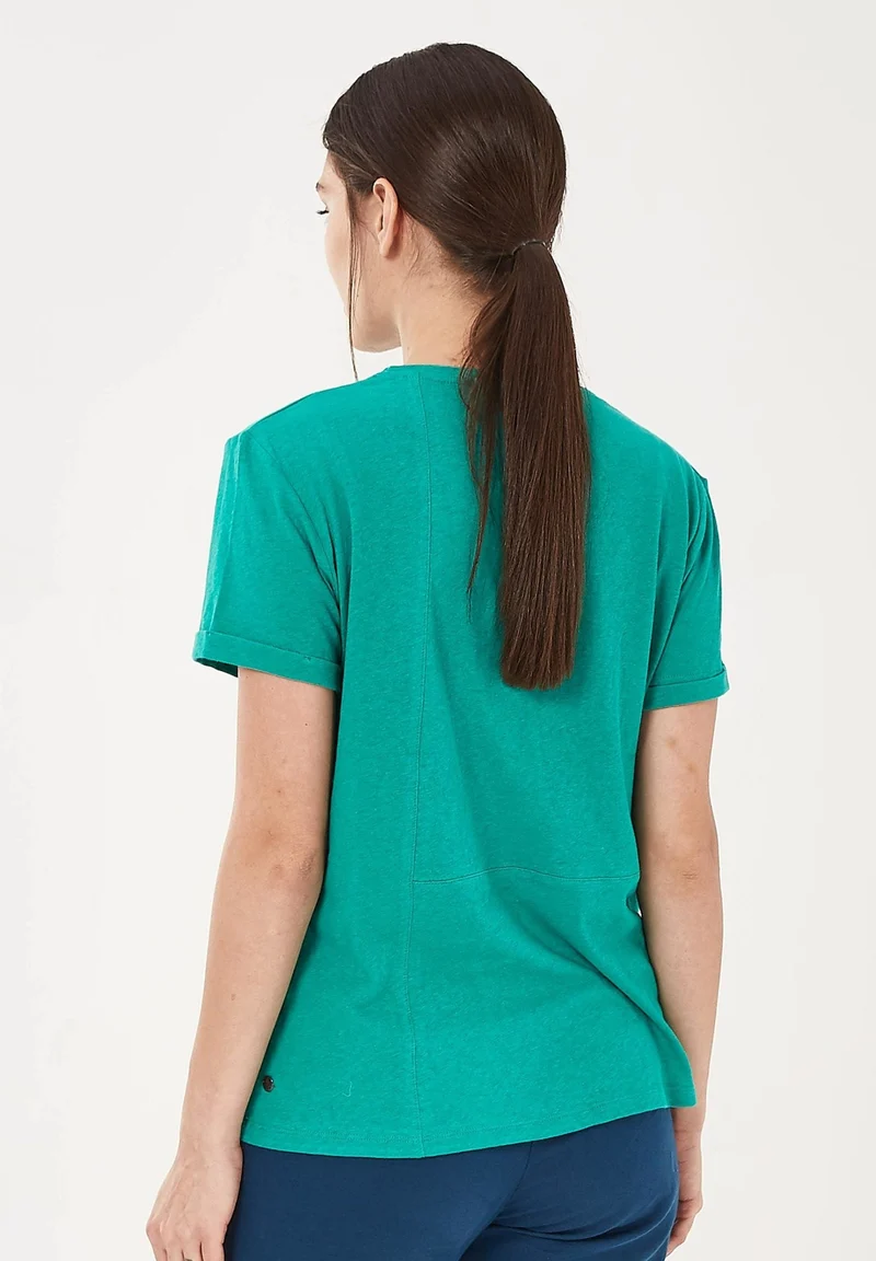 T-Shirt aus Bio-Baumwolle und Leinen