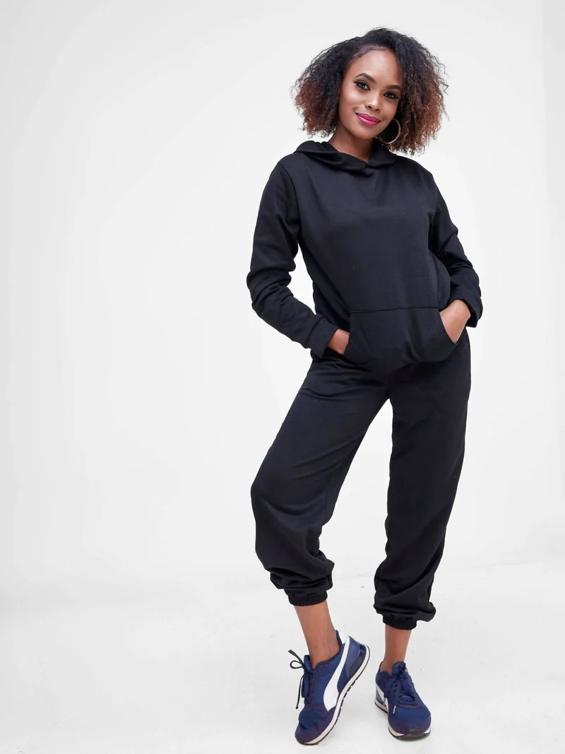The Fashion Frenzy Track Suit - Black