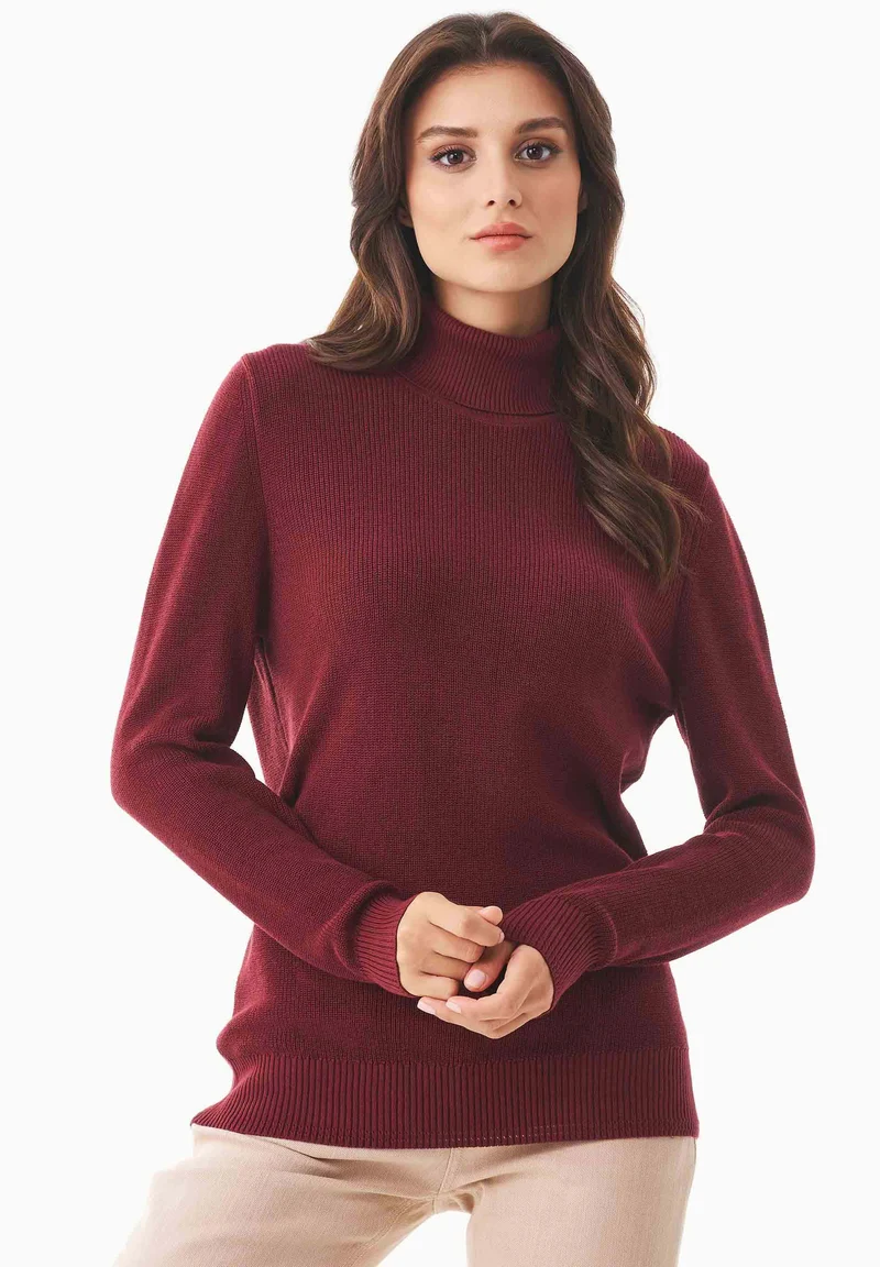 Rollkragenpullover aus Bio-Baumwolle