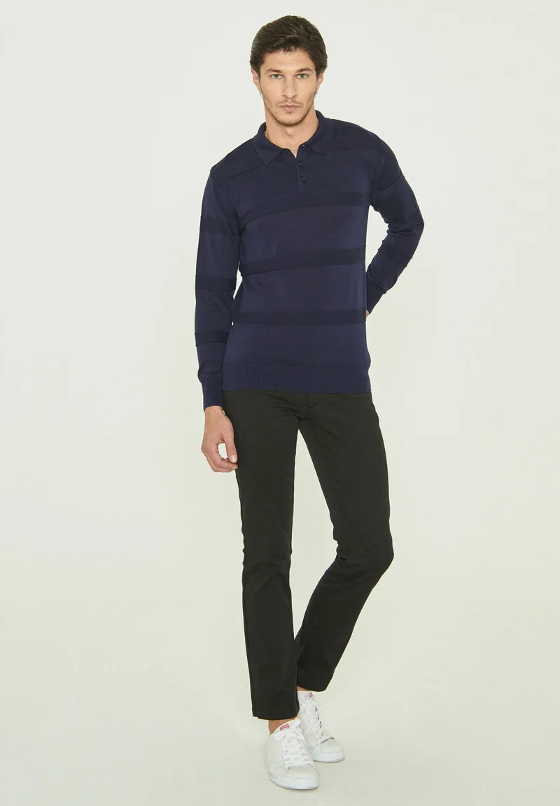 Polokragenpullover aus Bio-Baumwolle