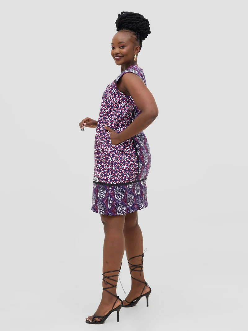 Leso Shift Dress - Purple Hive