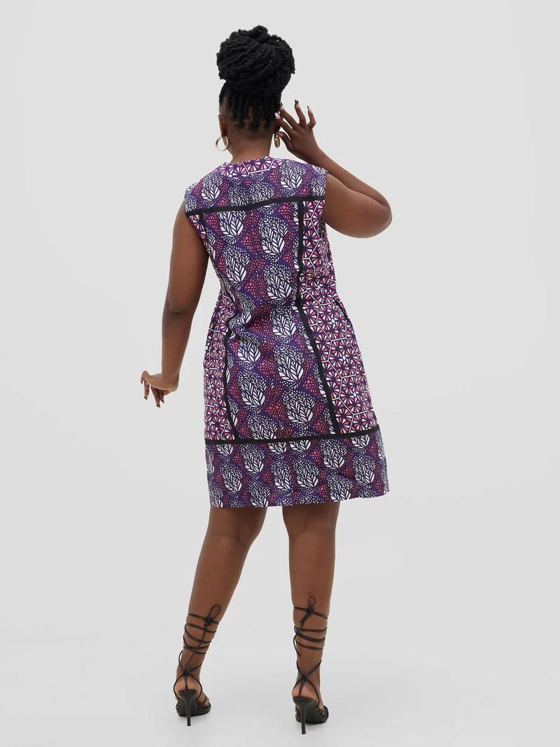 Leso Shift Dress - Purple Hive