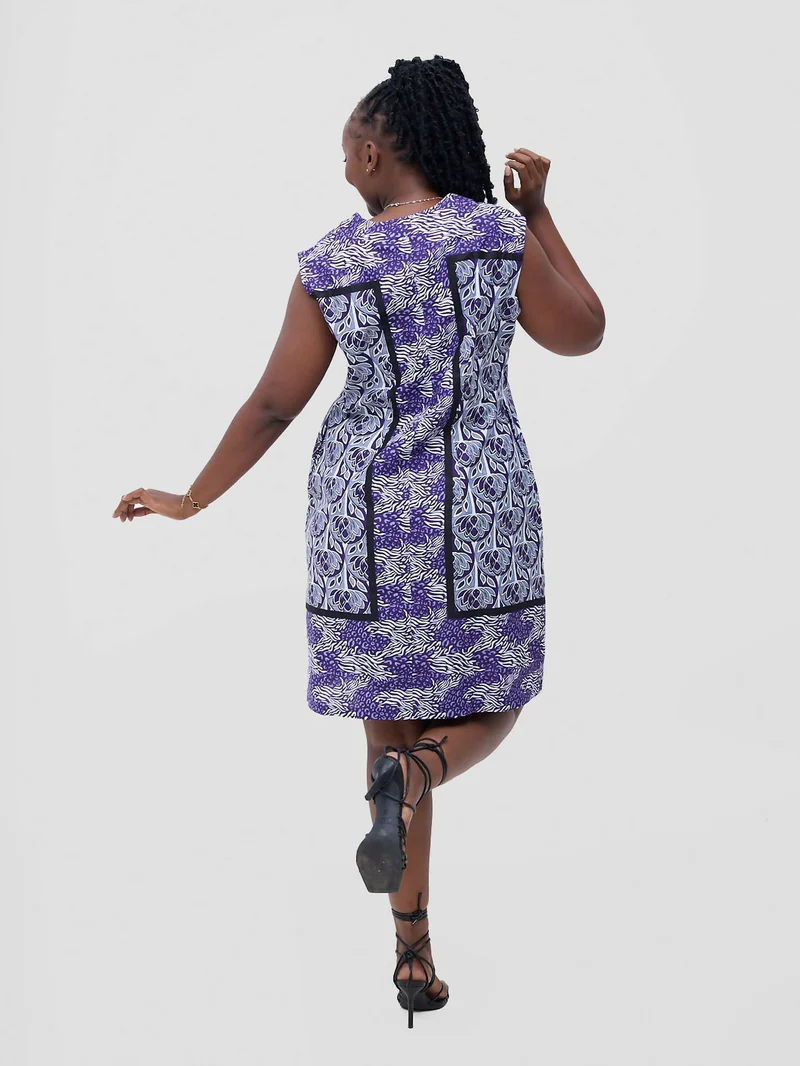 Leso Shift Dress - Purple Lilly