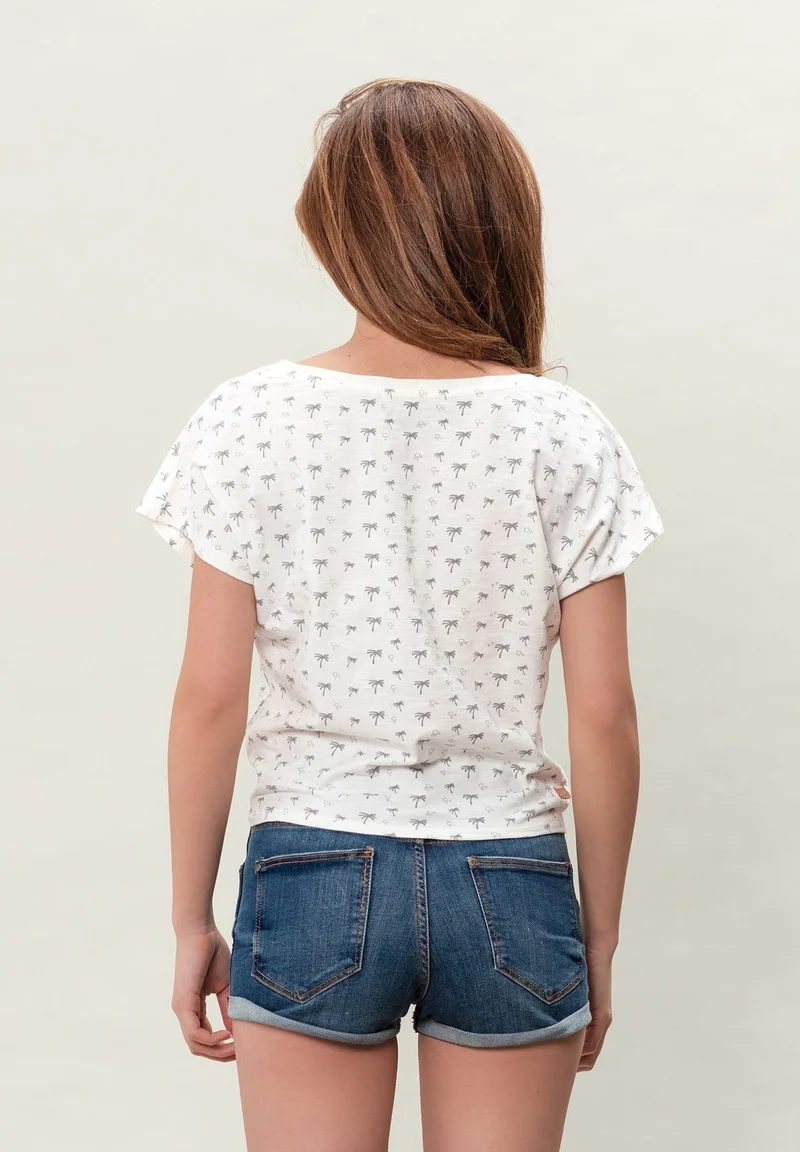 T-Shirt aus Bio-Baumwolle mit Allover-Druck