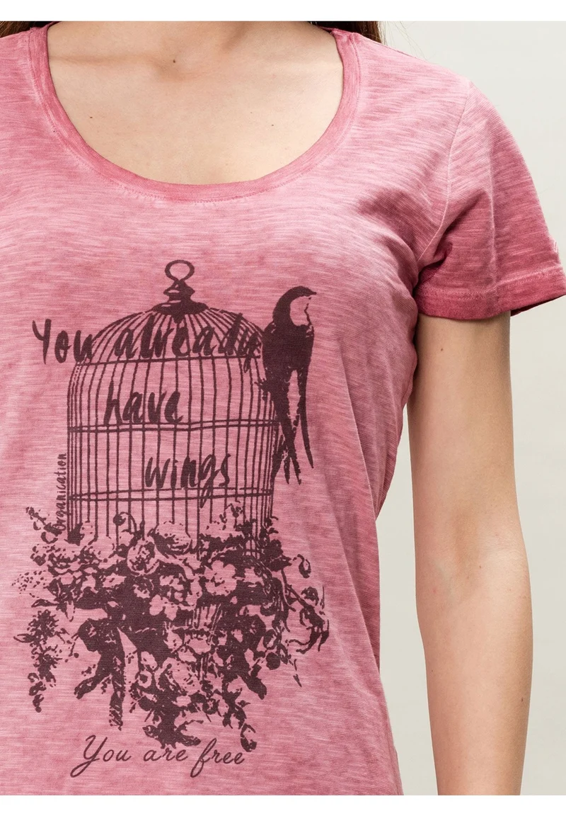 T-Shirt aus Bio-Baumwolle mit Cold Pigment Dye-Effekt
