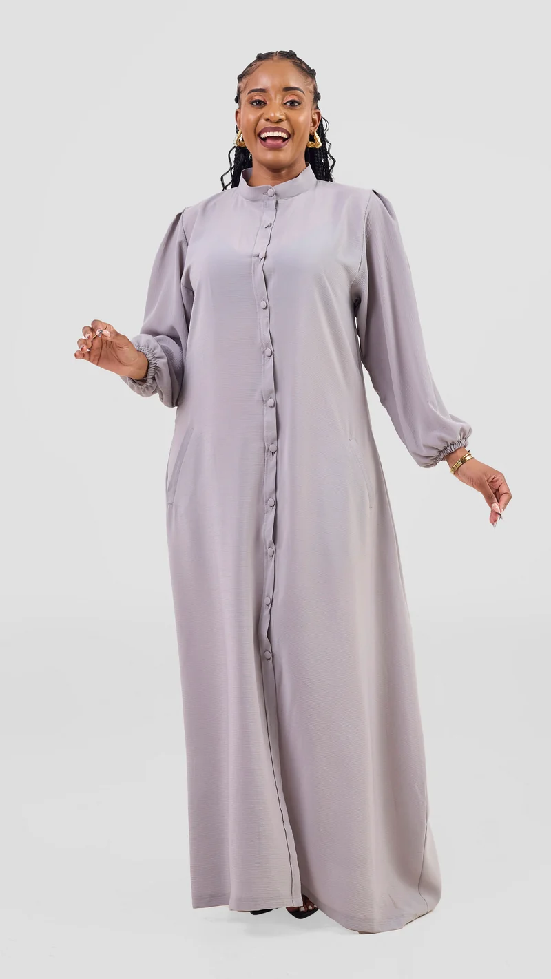 Tuwe Bora Staarabu Shirt Dress - Grey