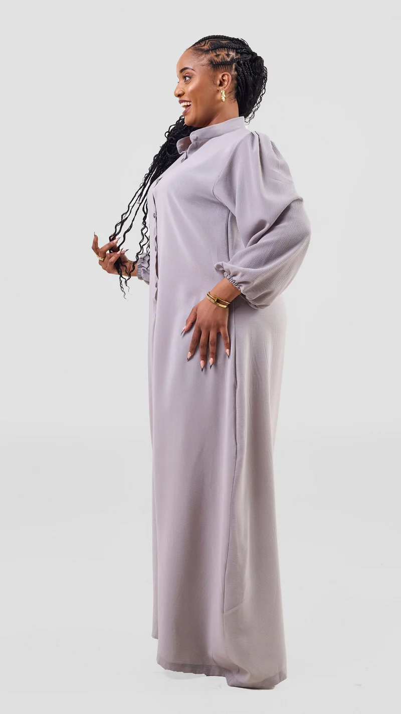 Tuwe Bora Staarabu Shirt Dress - Grey