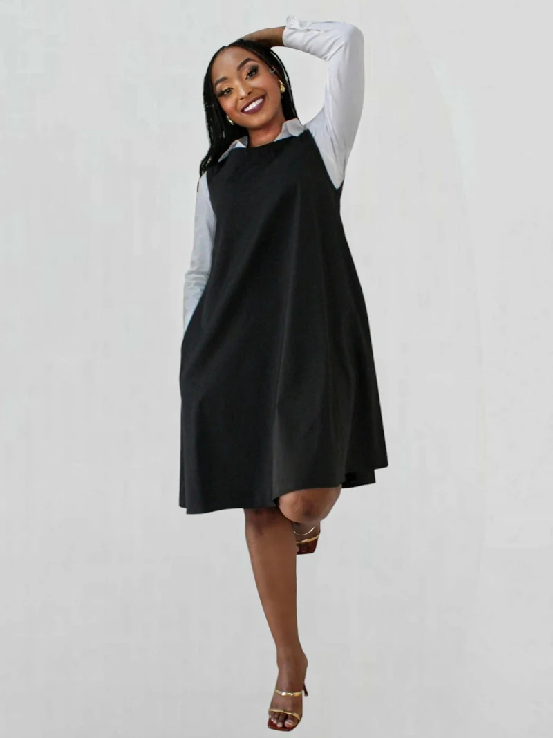 The Fashion Frenzy Zuri Shift Dress - Black
