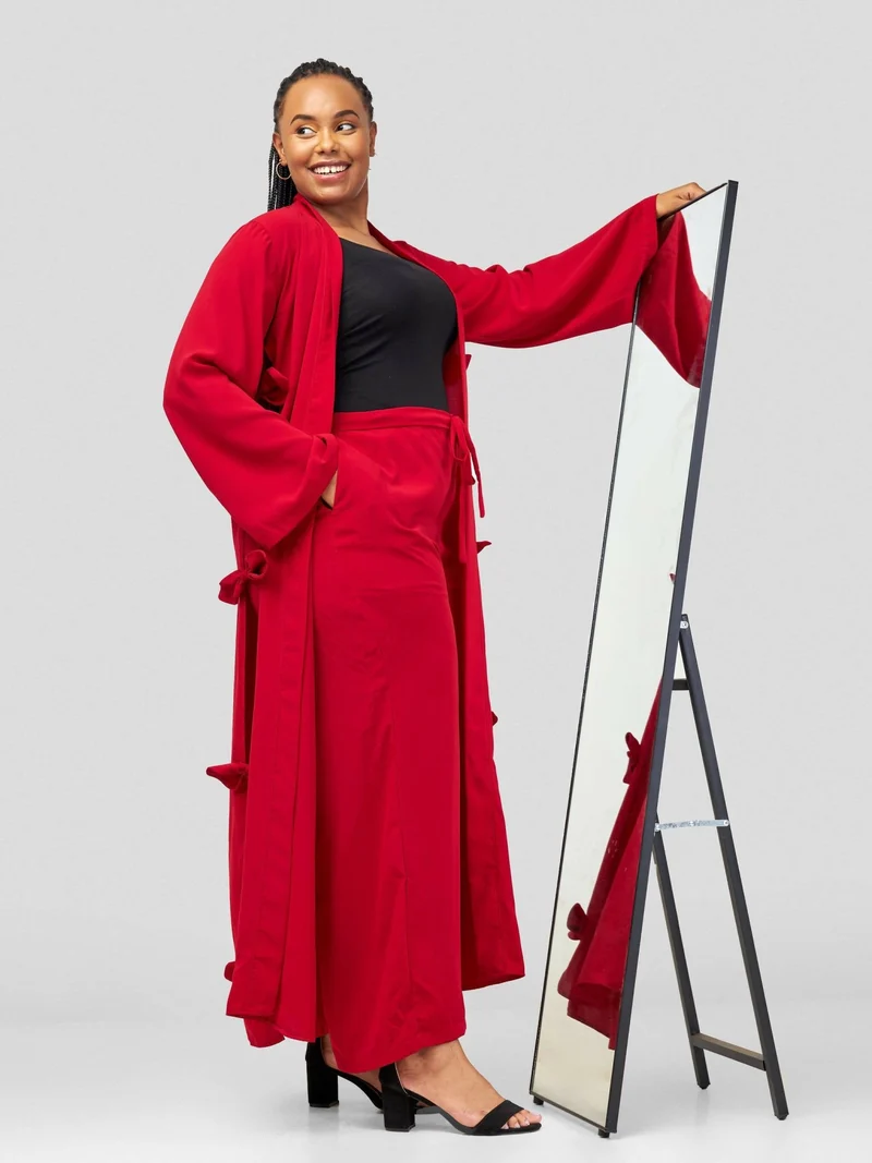 HOT Original Two Piece (Pants & Kimono) - Red