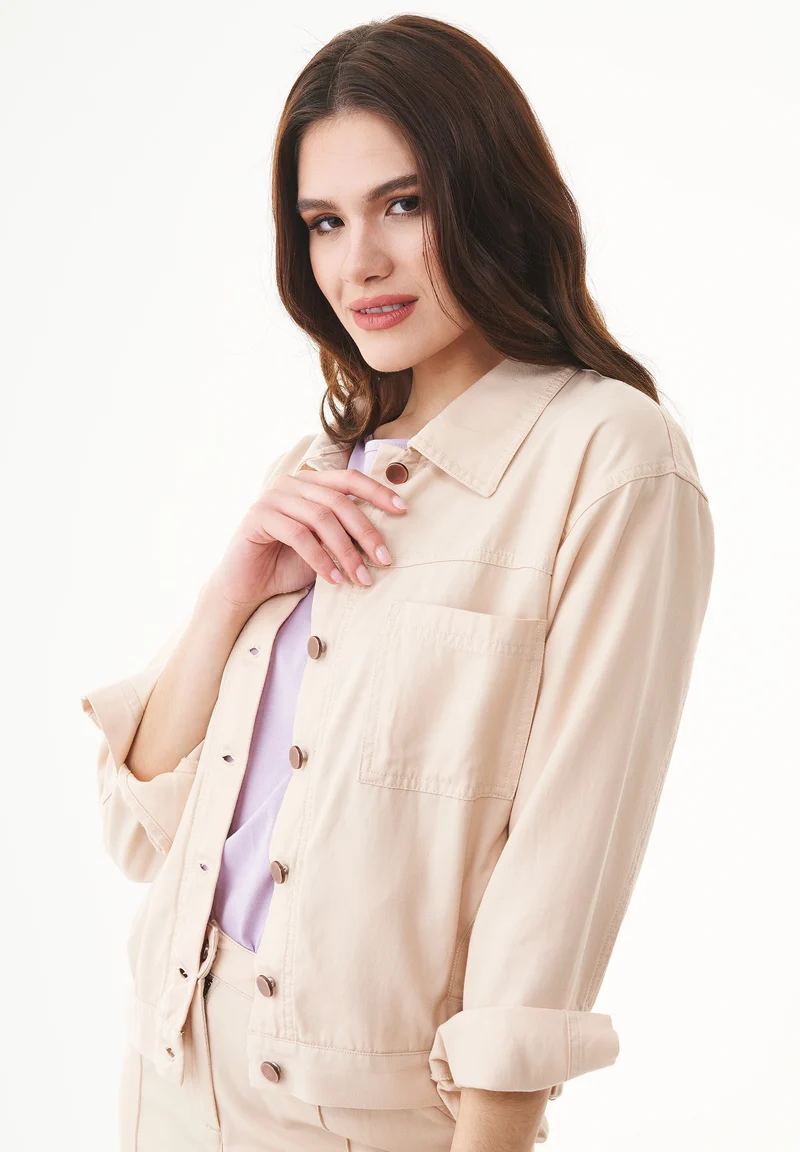 Hemdjacke aus TENCEL™ Lyocell und Bio-Baumwolle