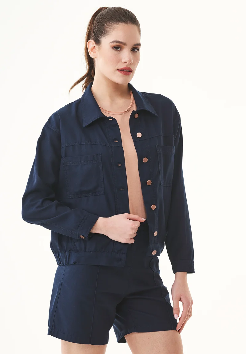 Hemdjacke aus TENCEL™ Lyocell und Bio-Baumwolle