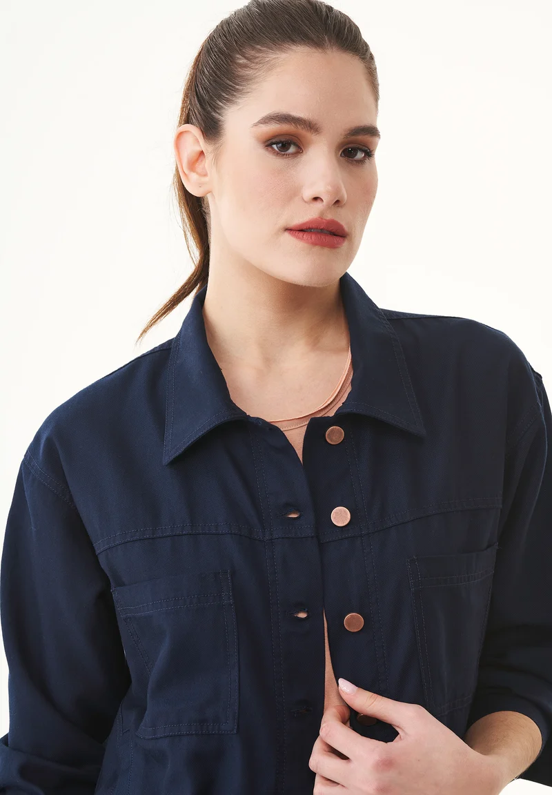 Hemdjacke aus TENCEL™ Lyocell und Bio-Baumwolle