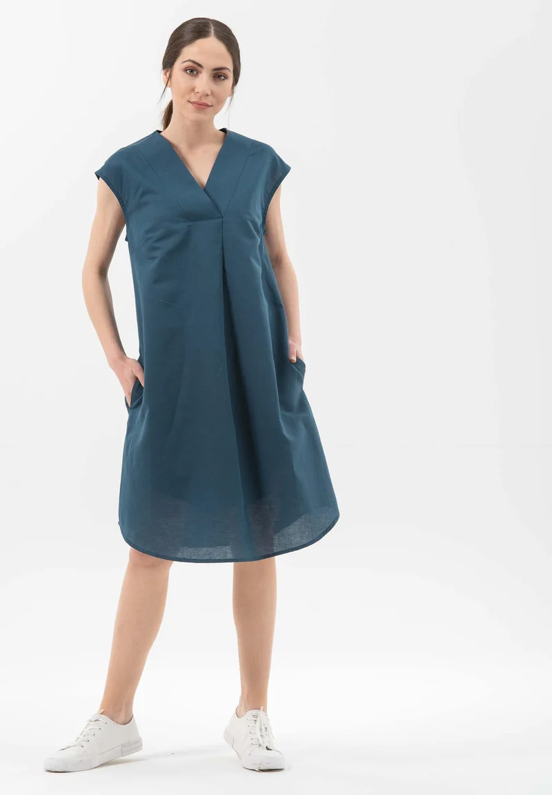 Kleid aus Leinen mit Bio-Baumwolle