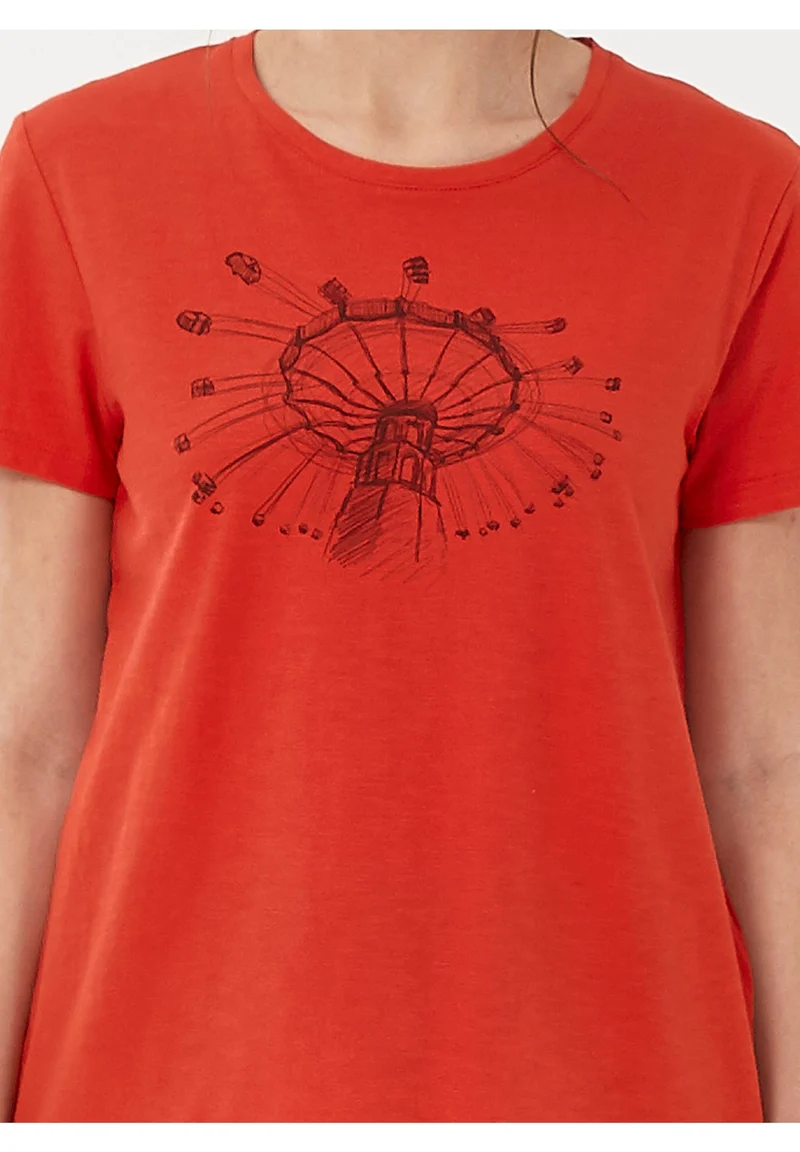 T-Shirt aus Bio-Baumwolle mit Print