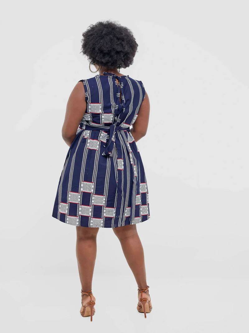 Lokali Dala Shift Dress - Navy Blue