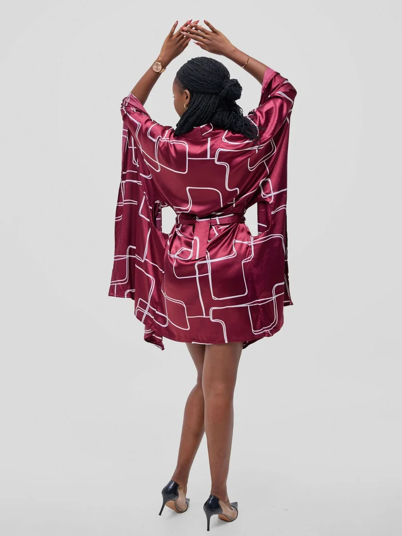 Lokali Kaftan Dress - Maroon