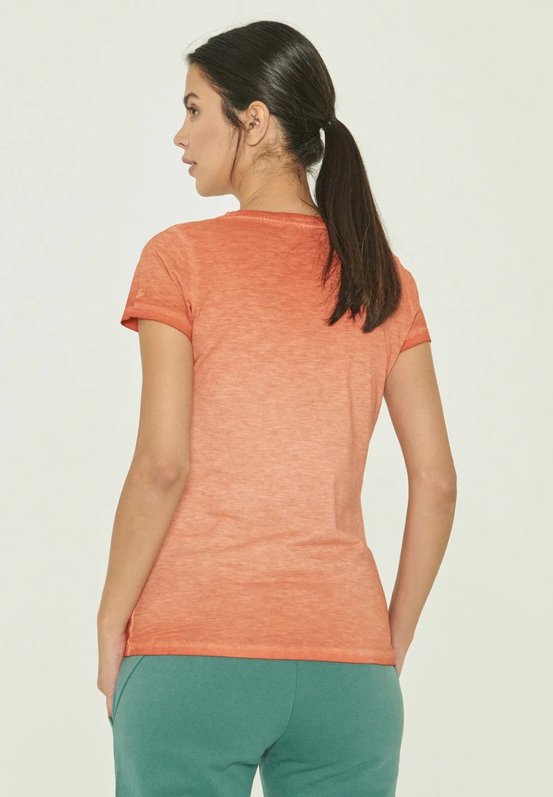 Garment Dyed T-Shirt aus Bio-Baumwolle mit Igel-Print