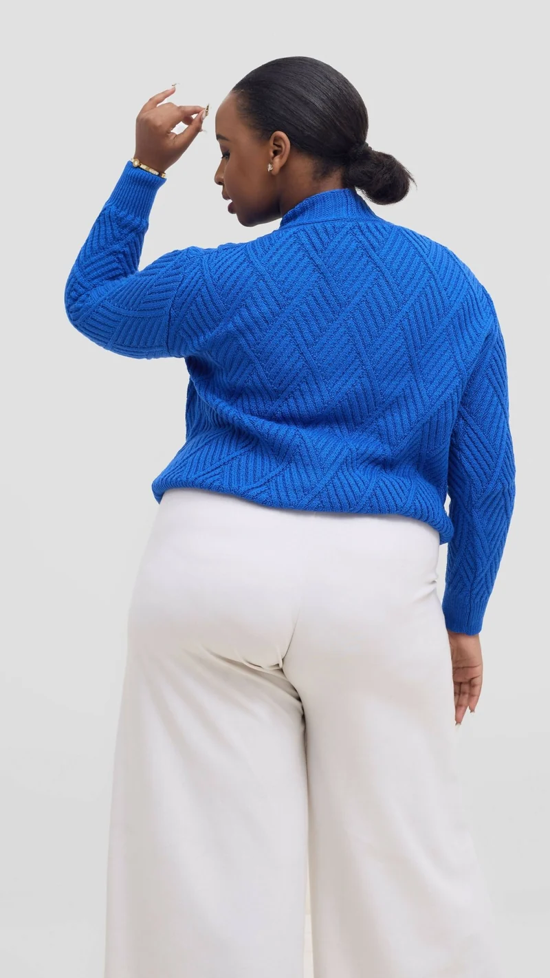 Fashion Frenzy Button Cardigan Sweater - Blue