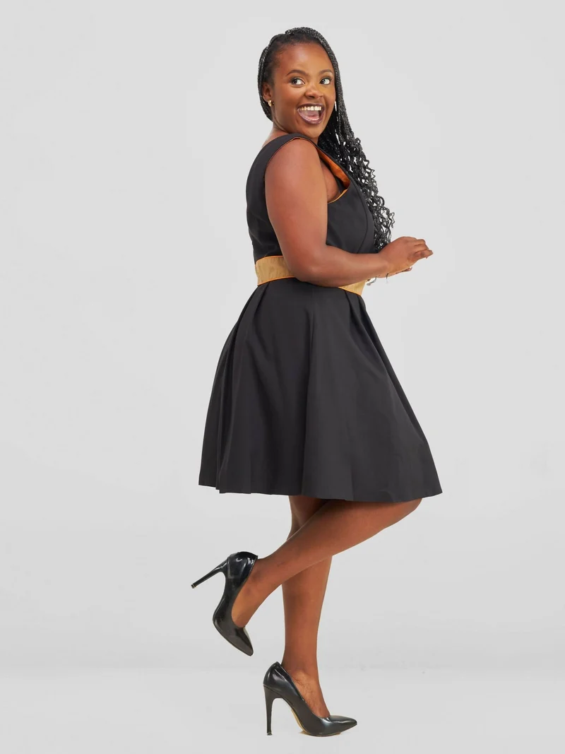 The Fashion Frenzy V-Back Skater - Black