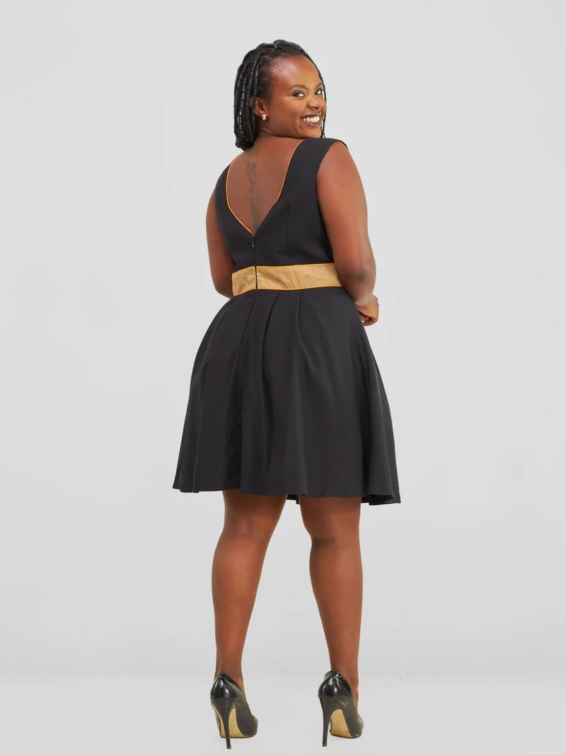 The Fashion Frenzy V-Back Skater - Black