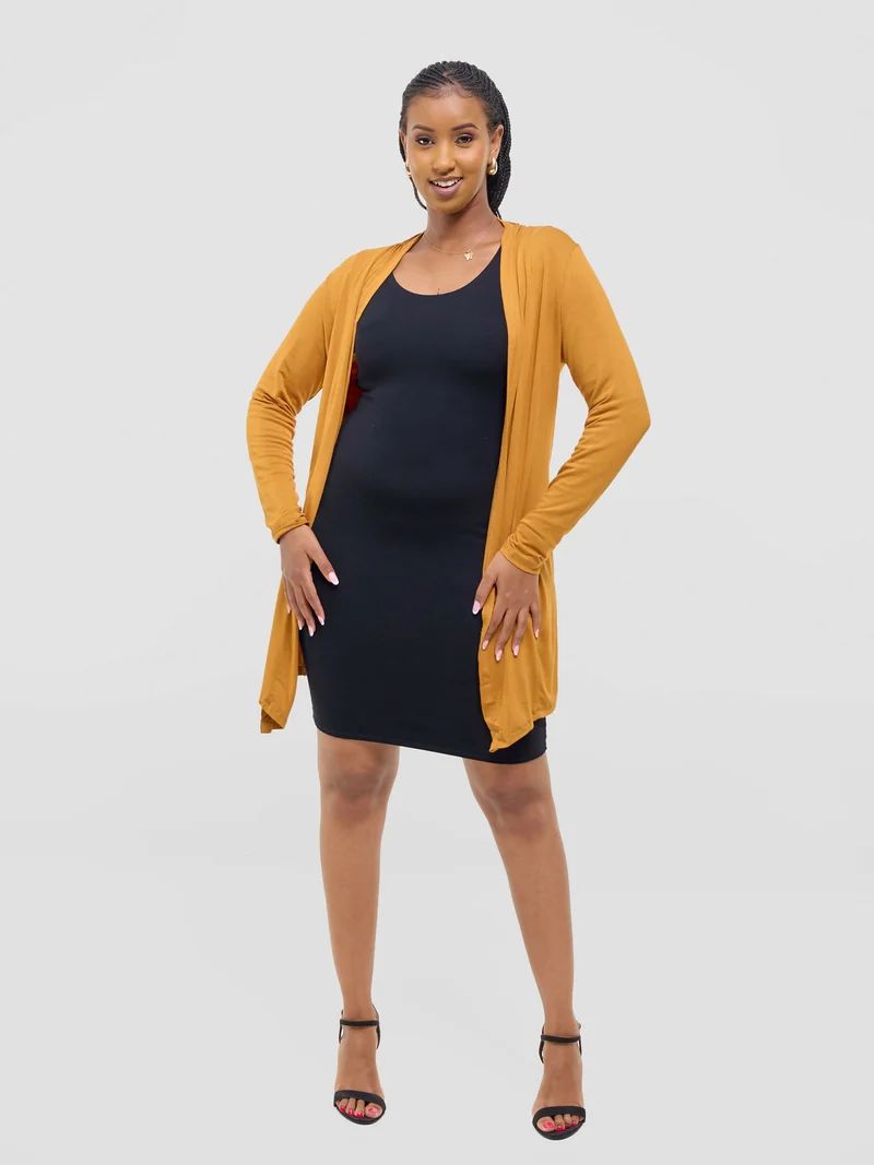 Anel's Knitwear Basic Kimono - Mustard