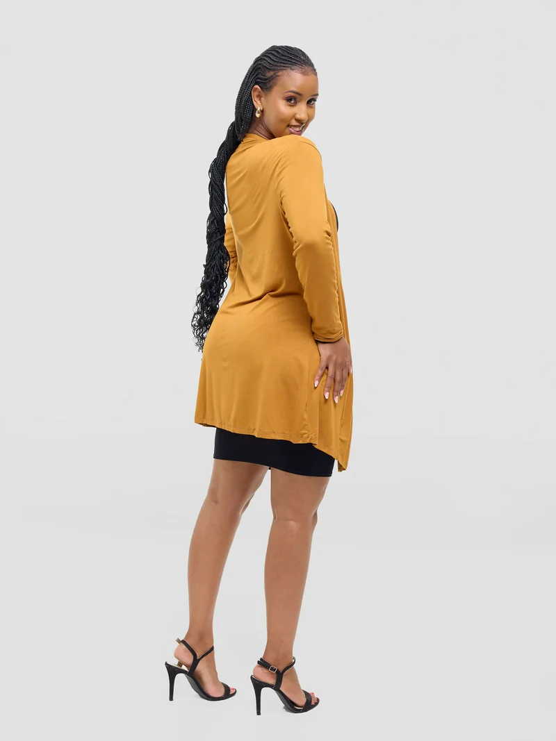 Anel's Knitwear Basic Kimono - Mustard