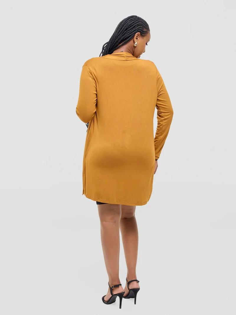 Anel's Knitwear Basic Kimono - Mustard