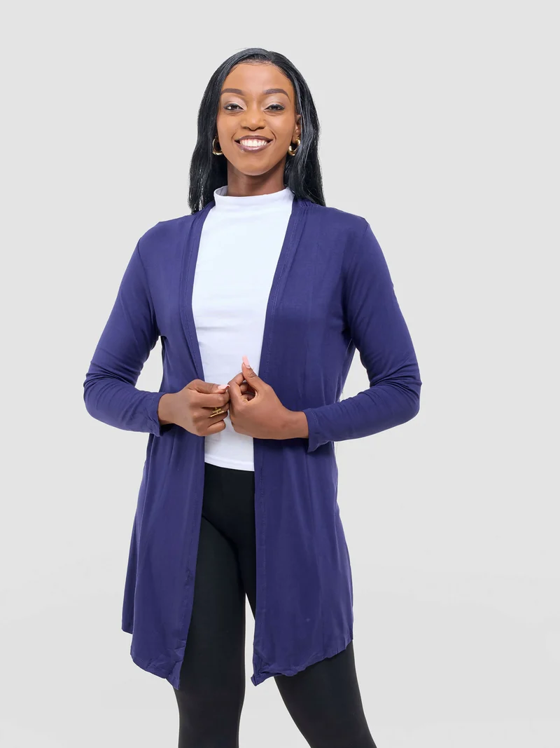 Anel's Knitwear Basic Kimono - Navy Blue