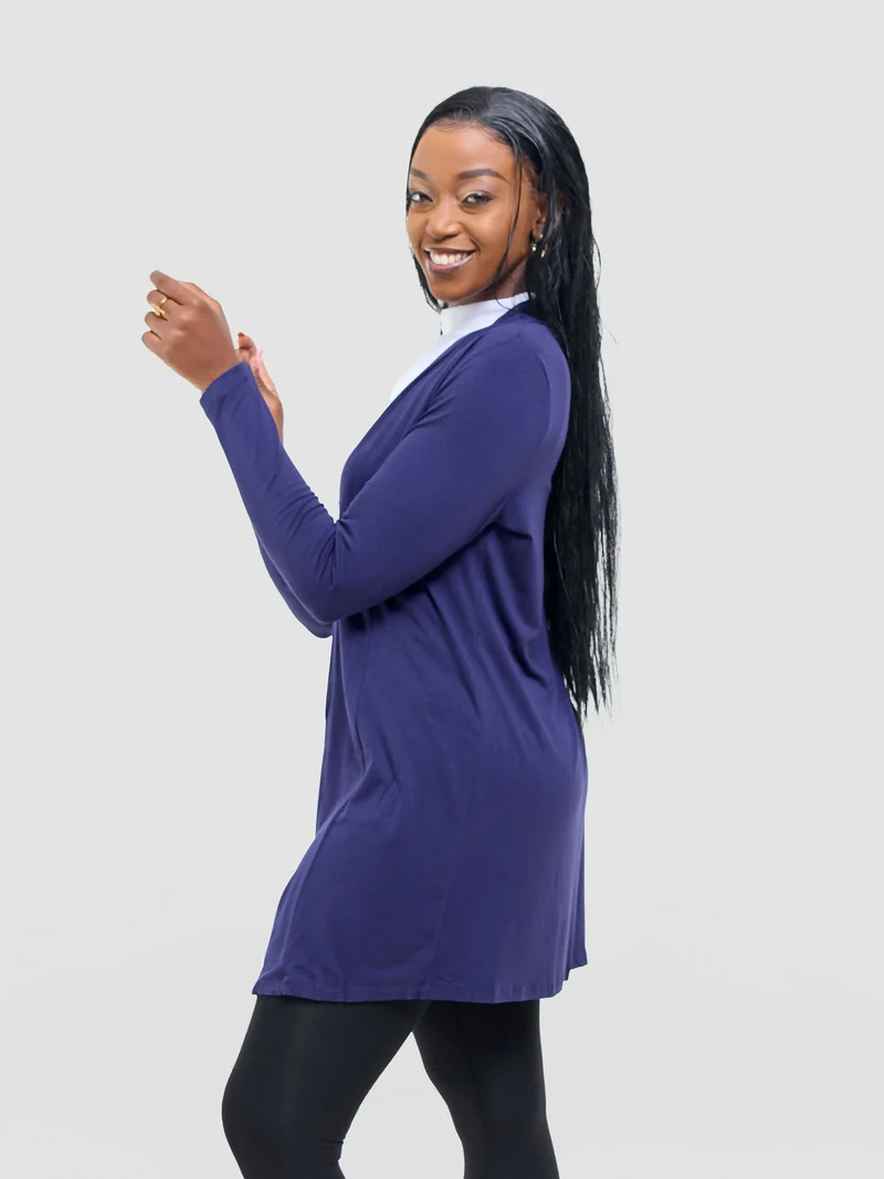 Anel's Knitwear Basic Kimono - Navy Blue