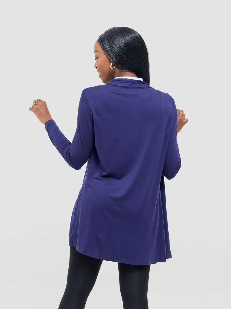 Anel's Knitwear Basic Kimono - Navy Blue
